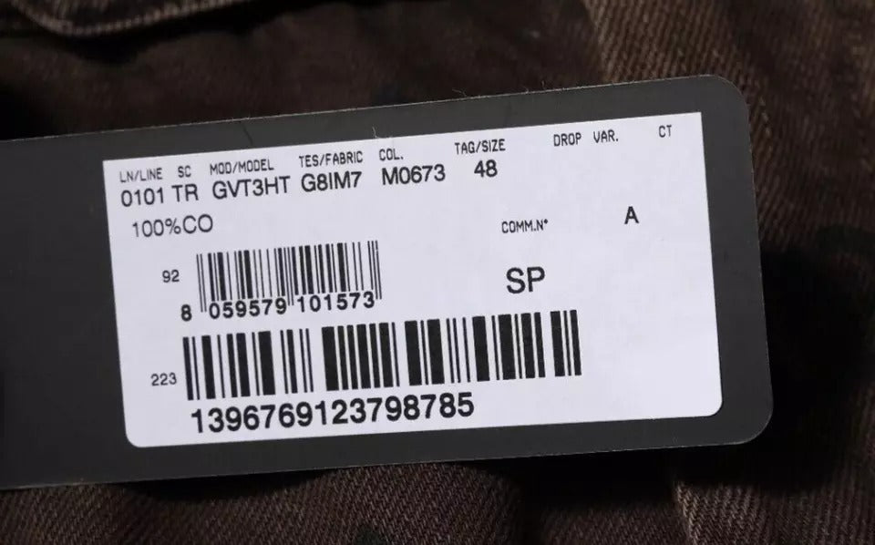 Braune Jeans mit geradem Schnitt aus Baumwolldenim mit Logo