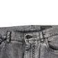 Graue Skinny-Jeans aus verwaschener Baumwolle