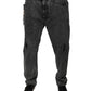 Dunkelgraue Skinny-Jeans aus Baumwolle