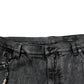 Dunkelgraue Skinny-Jeans aus Baumwolle
