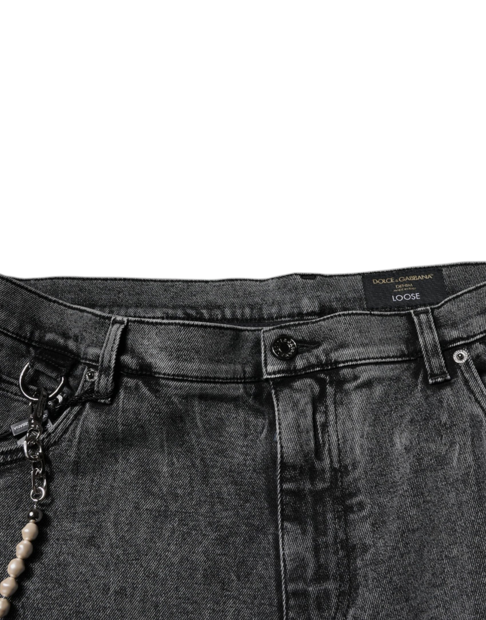Dunkelgraue Skinny-Jeans aus Baumwolle