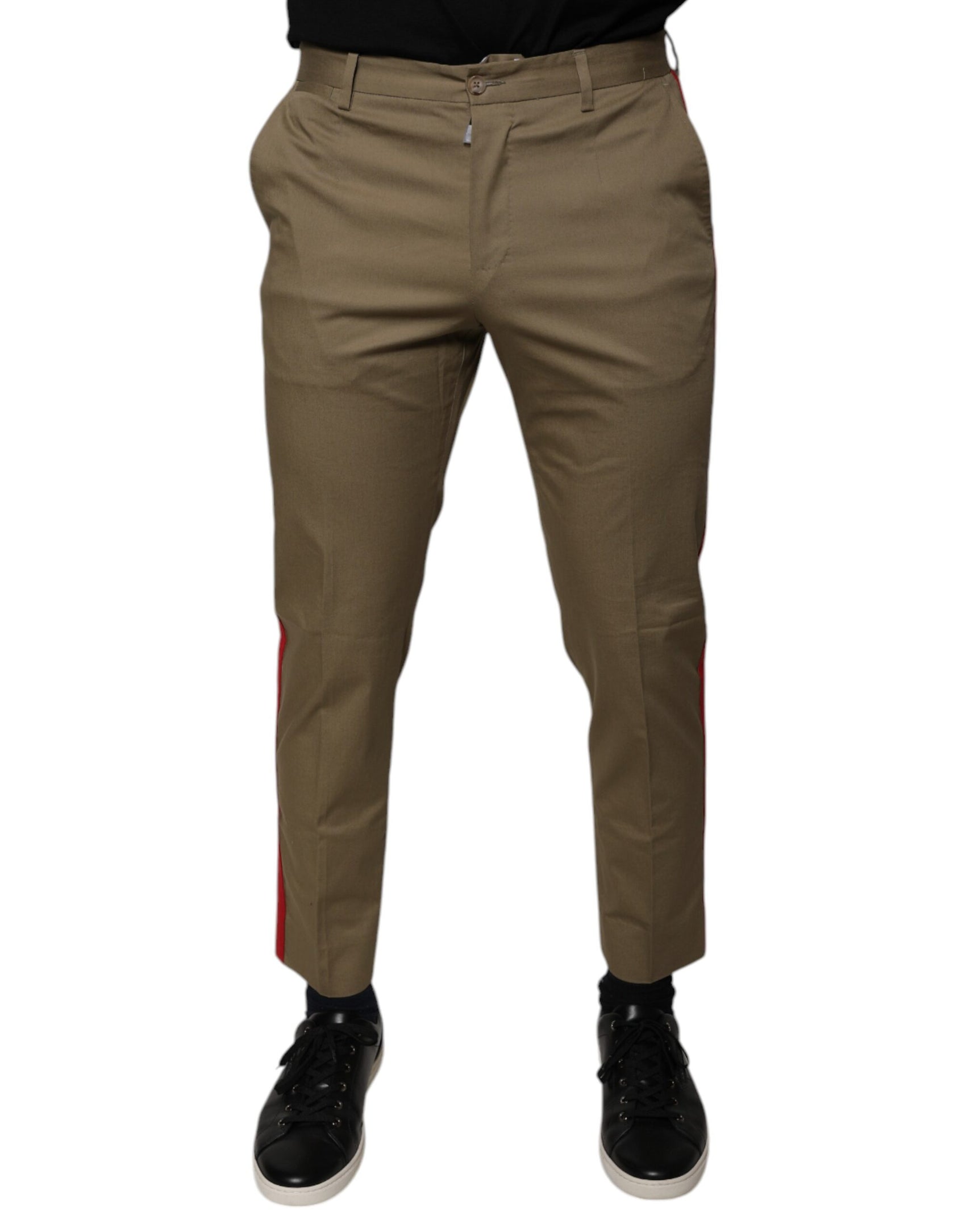 Braune Logo-Hose für Herren mit konischer Passform