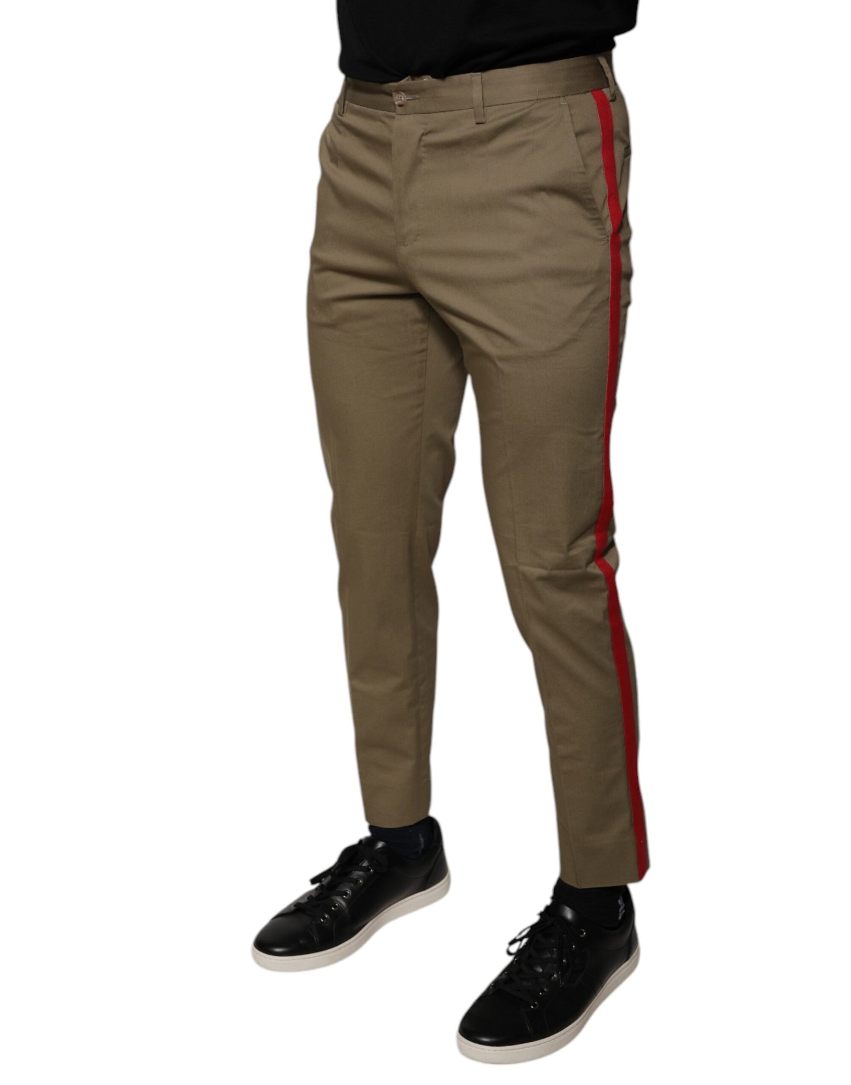 Braune Logo-Hose für Herren mit konischer Passform