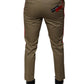 Braune Logo-Hose für Herren mit konischer Passform