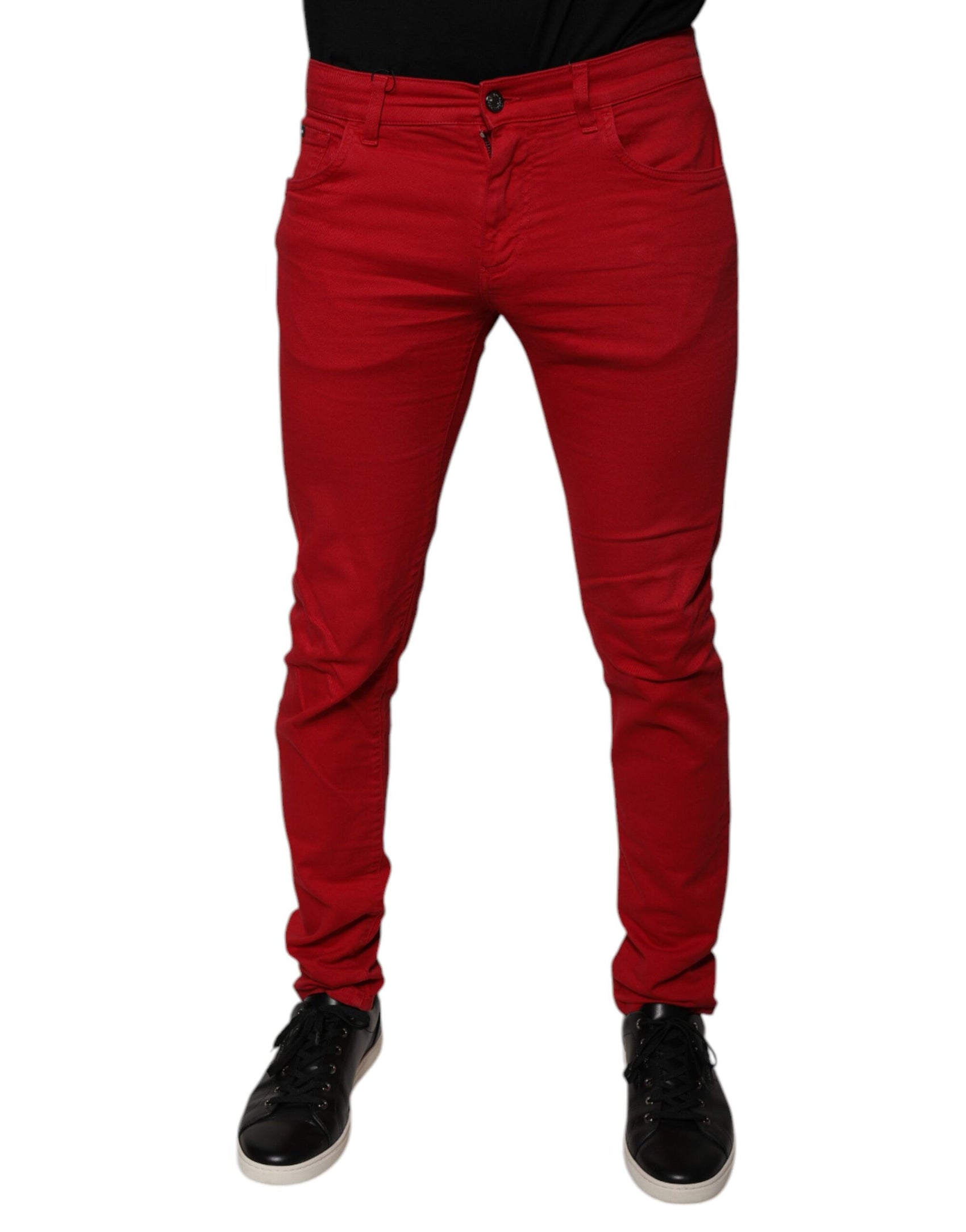 Skinny-Jeans aus Baumwolle mit Logo von Red Crown
