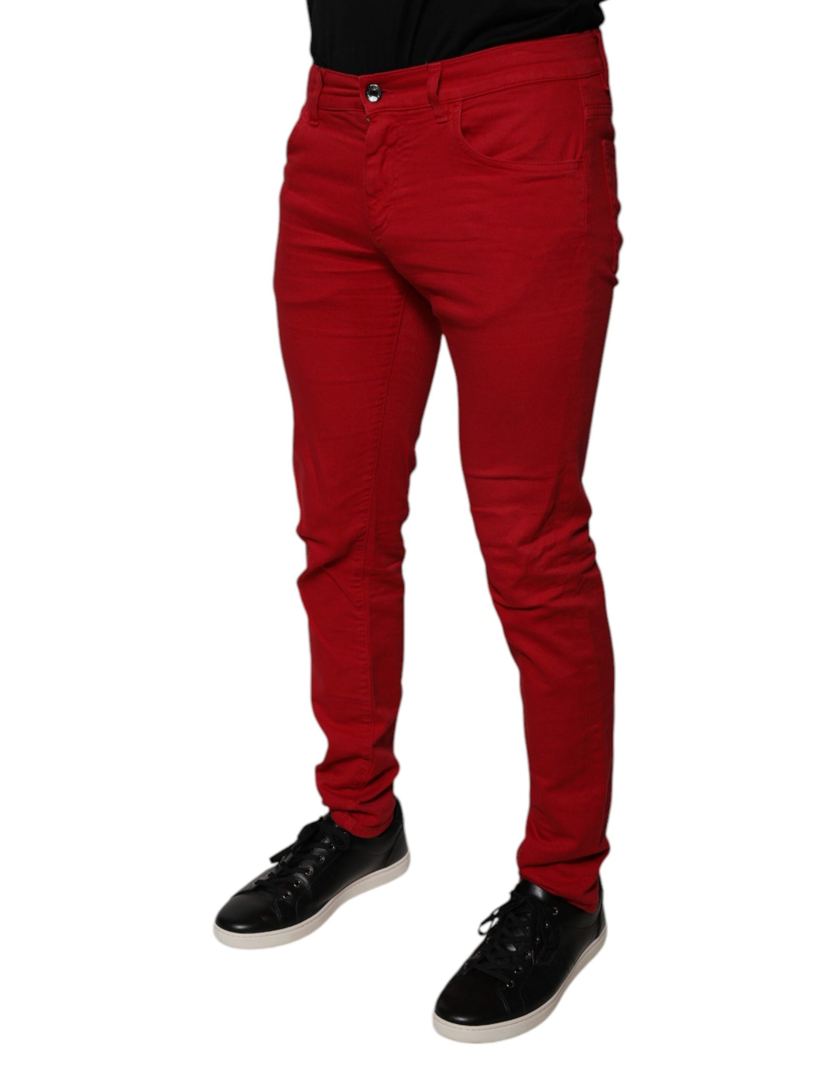Skinny-Jeans aus Baumwolle mit Logo von Red Crown