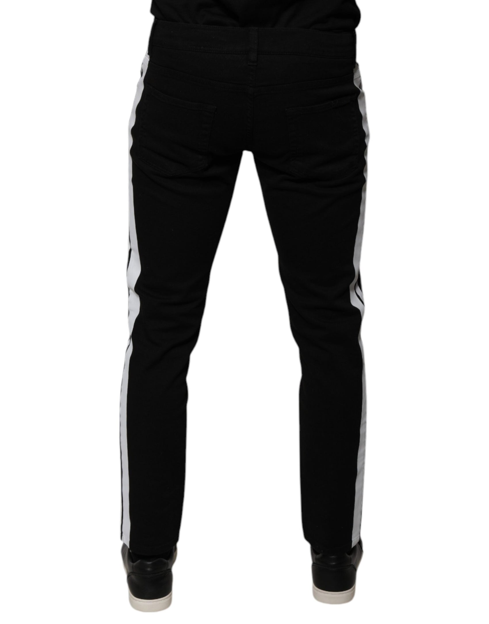 Black Crown – Enge Jeans aus Denim mit weißem Futter