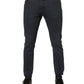 Dunkelgraue Skinny-Jeans aus Baumwolle