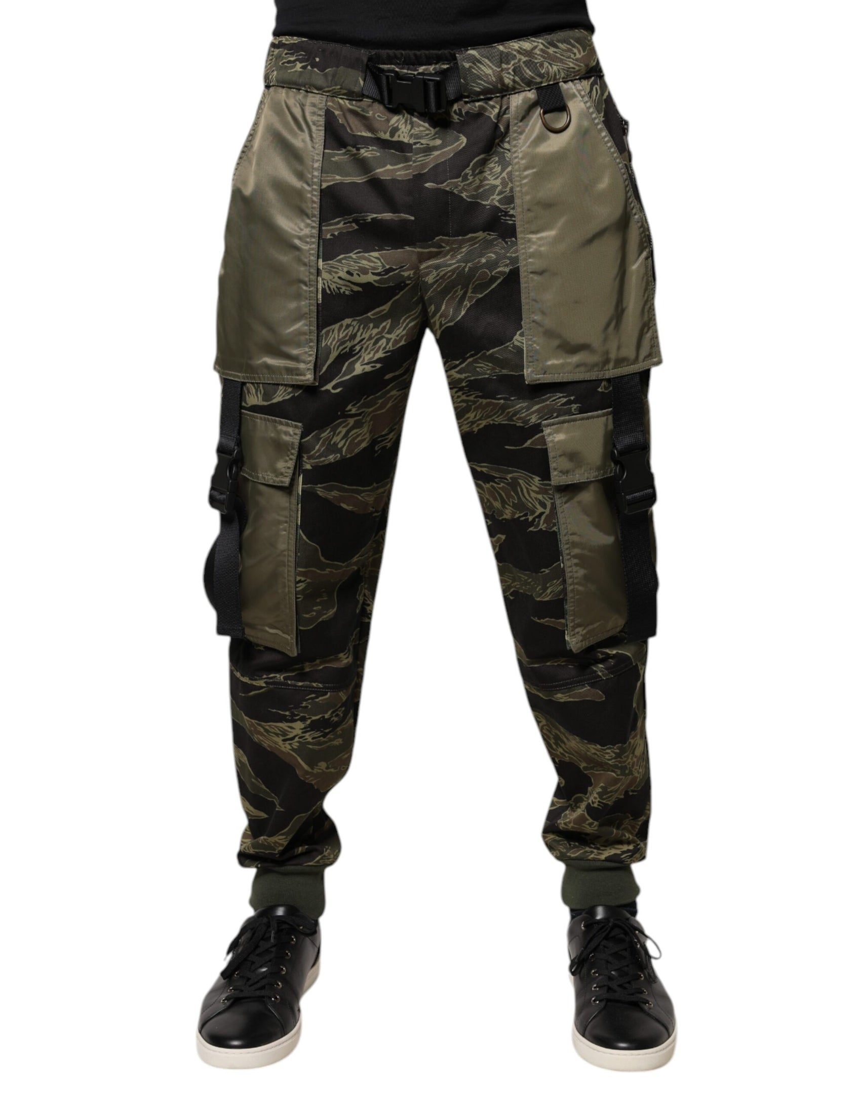 Grüne Jogger-Cargohose aus Baumwolle