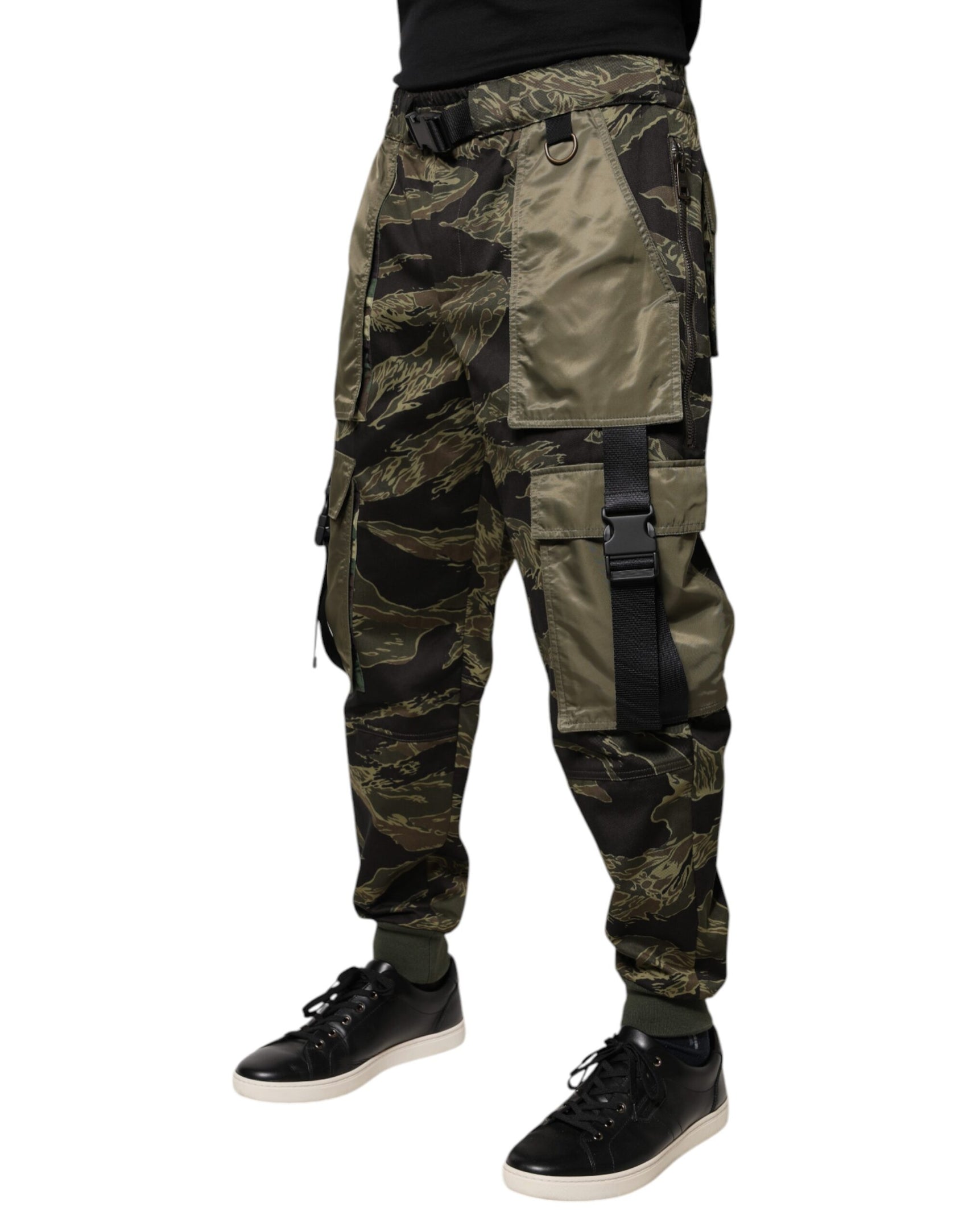 Grüne Jogger-Cargohose aus Baumwolle