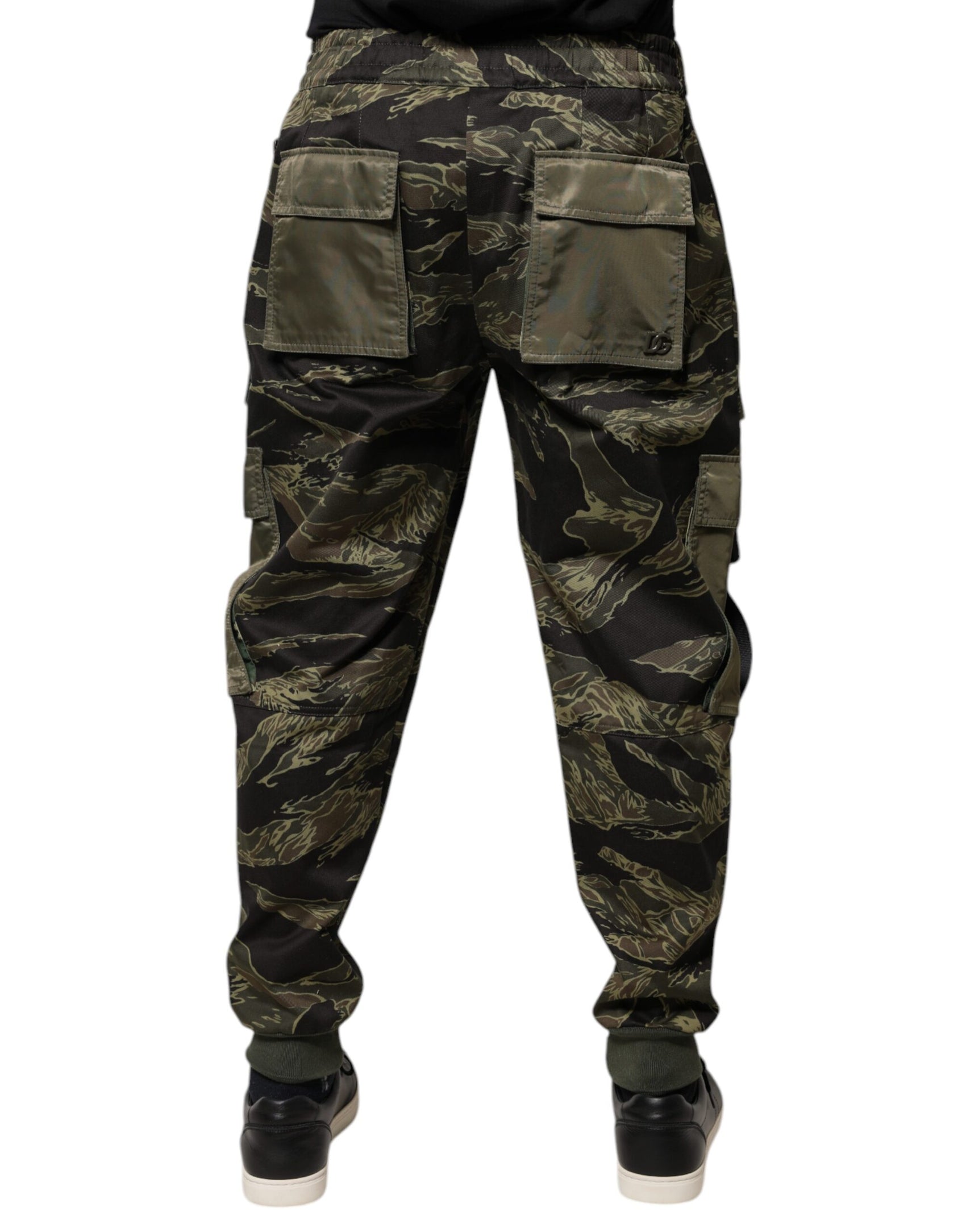 Grüne Jogger-Cargohose aus Baumwolle