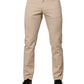 Beige Regular Jeans aus Baumwollstretch für Herren