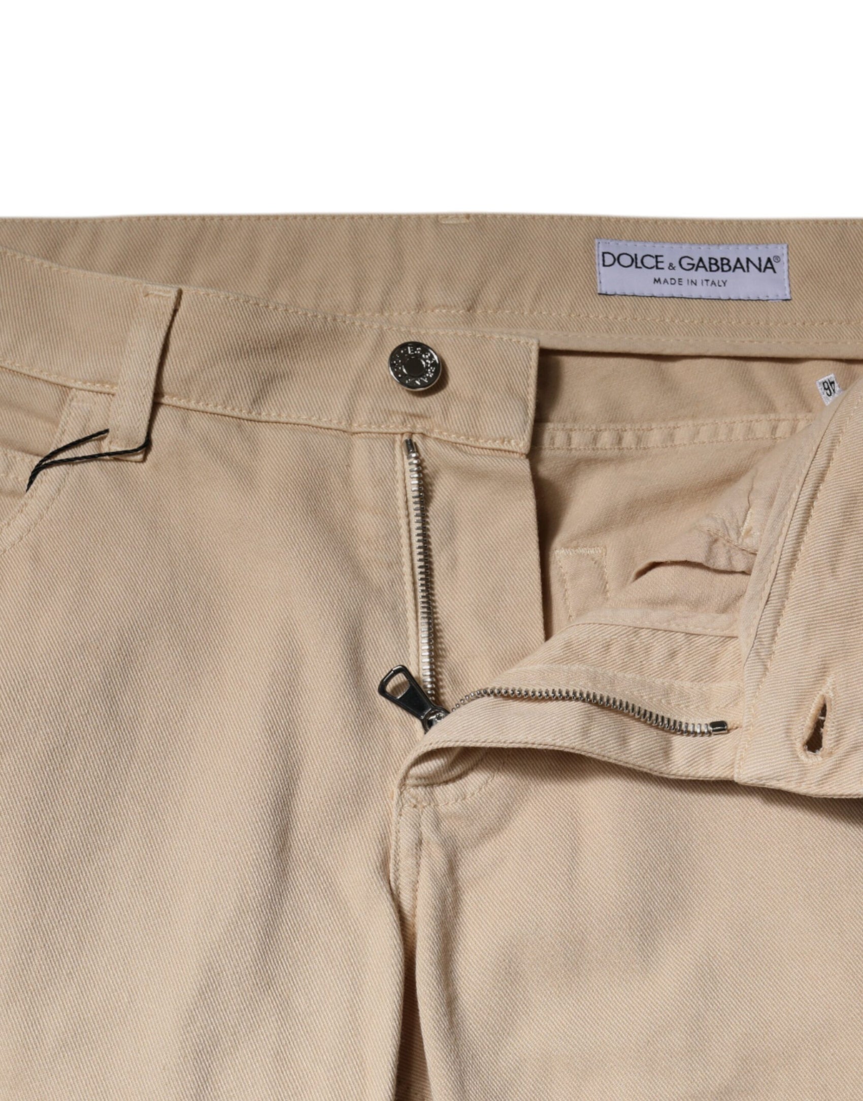 Beige Regular Jeans aus Baumwollstretch für Herren