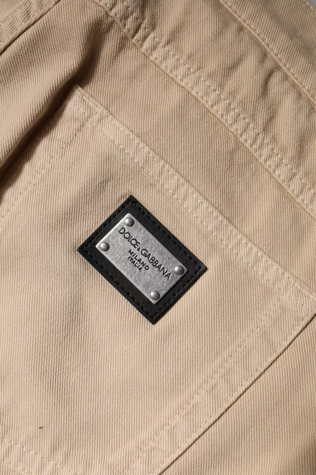 Beige Regular Jeans aus Baumwollstretch für Herren