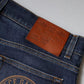 Blaue Slim Fit-Jeans aus Baumwoll-Denim mit Logo-Print