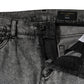 Graue Slim Fit-Jeans aus Baumwolle mit Logo-Schild