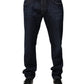 Dunkelblaue Skinny-Jeans aus Baumwolle