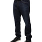 Dunkelblaue Skinny-Jeans aus Baumwolle