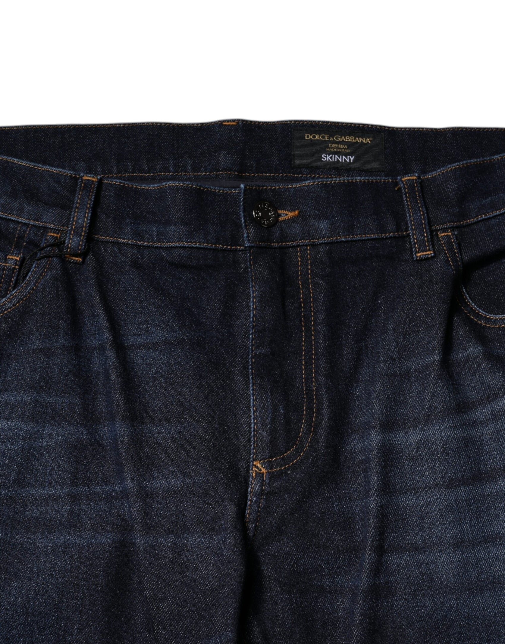 Dunkelblaue Skinny-Jeans aus Baumwolle