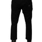 Schwarze Skinny-Jeans aus Baumwollstretch mit Logo