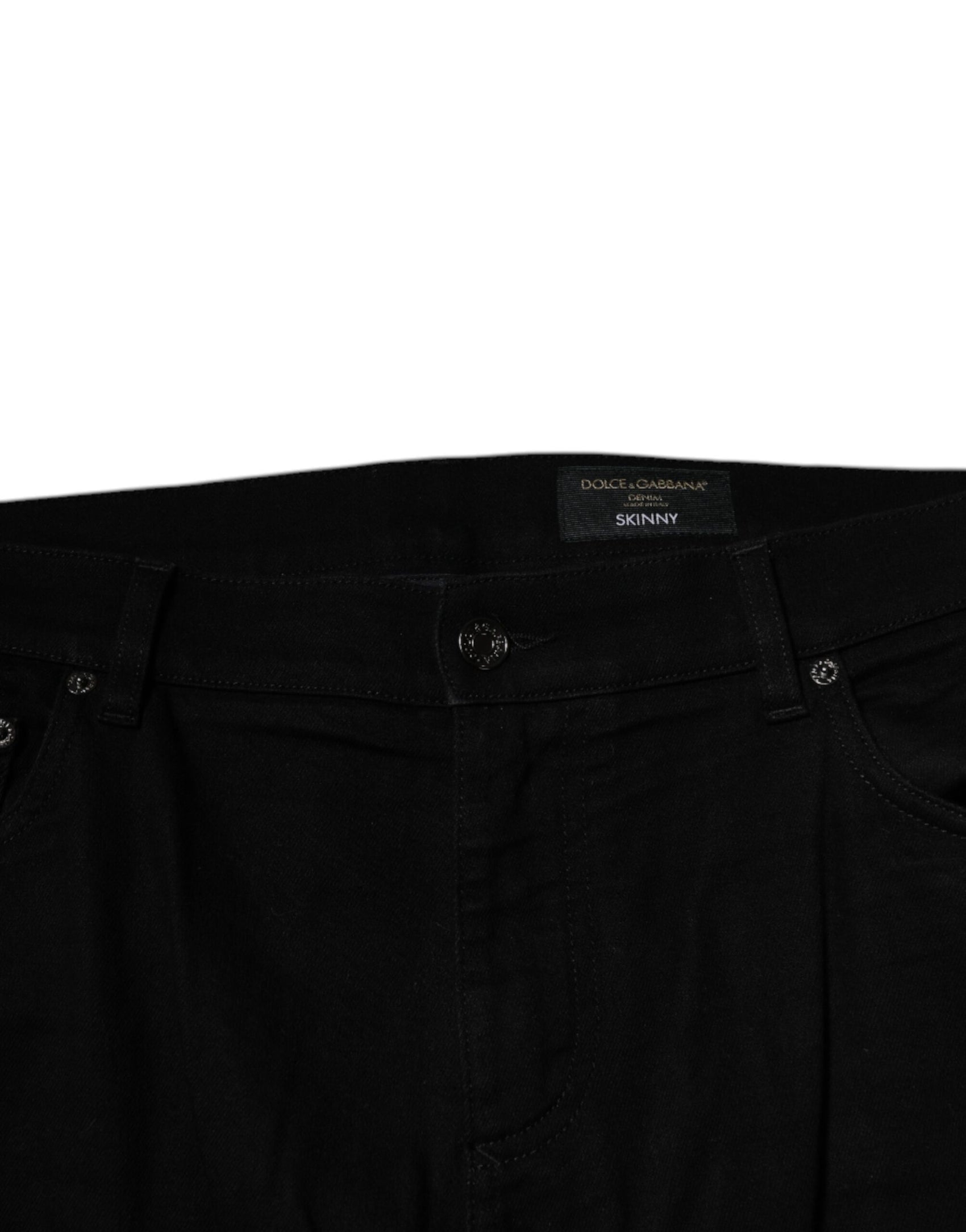 Schwarze Skinny-Jeans aus Baumwollstretch mit Logo