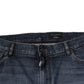 Jeans skinny in denim con logo in cotone blu scuro