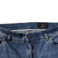 Jeans skinny in cotone azzurro da uomo