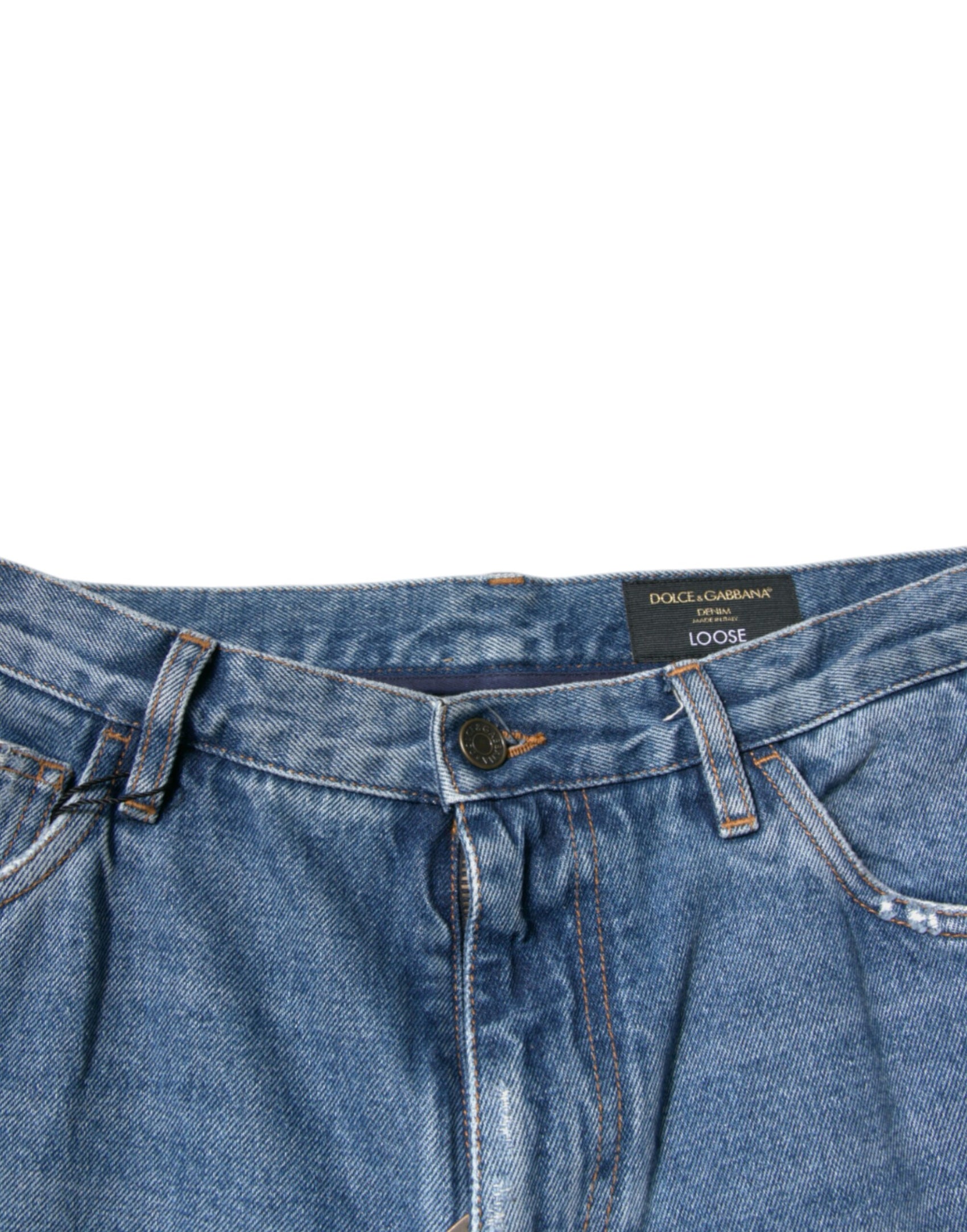 Blaue Herren-Jeans mit Logo aus Baumwolle