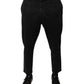 Schwarze HOUSTON Herren Cropped Denim Jeans