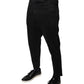 Schwarze HOUSTON Herren Cropped Denim Jeans