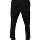 Schwarze HOUSTON Herren Cropped Denim Jeans