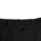 Schwarze Viskose Cargo Herren Freizeithose