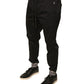 Schwarze Jogginghose aus Baumwollstretch