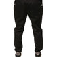 Schwarze Jogginghose aus Baumwollstretch