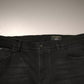 Schwarze Skinny-Jeans aus Baumwolle mit Rissen und Logo