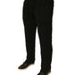 Schwarze Skinny-Hose aus Wollstrick