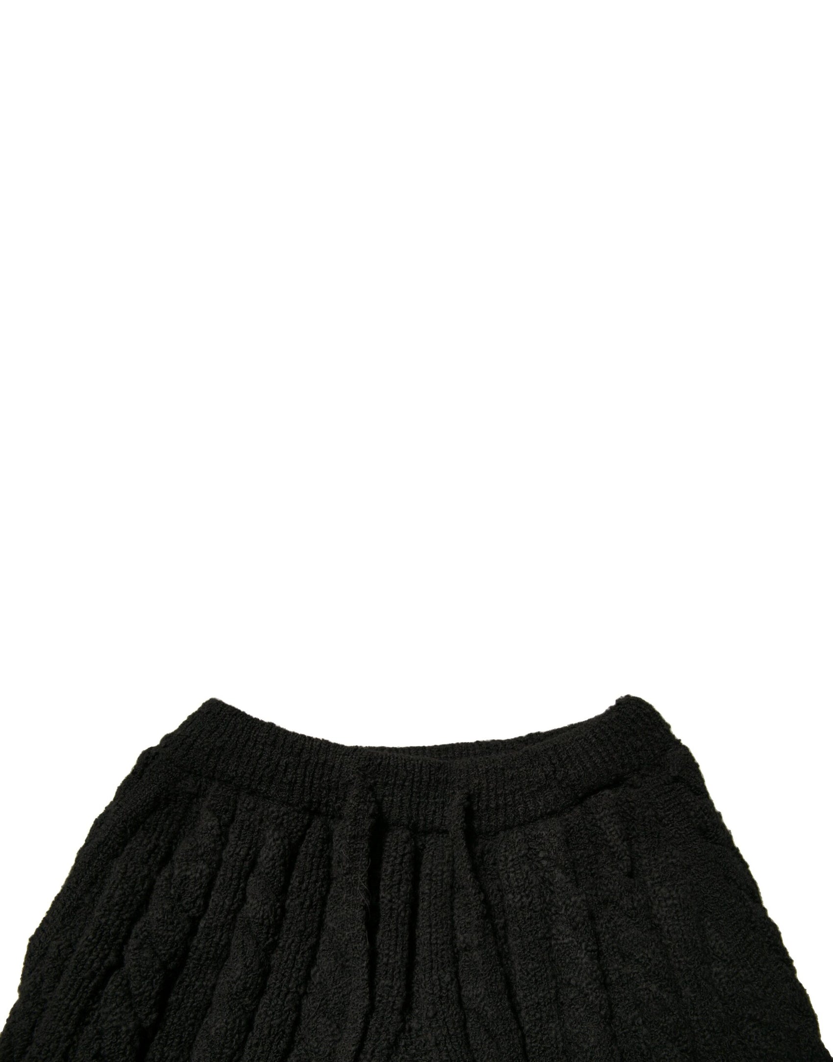 Schwarze Skinny-Hose aus Wollstrick