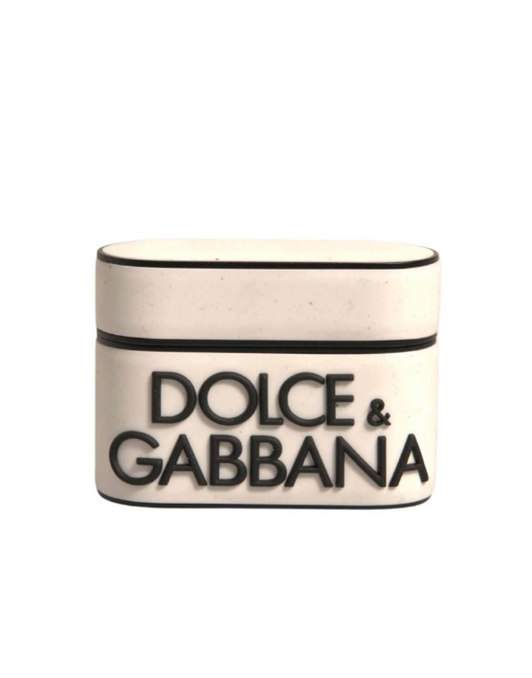 Porta placca con logo in rilievo in PVC bianco per Airpods