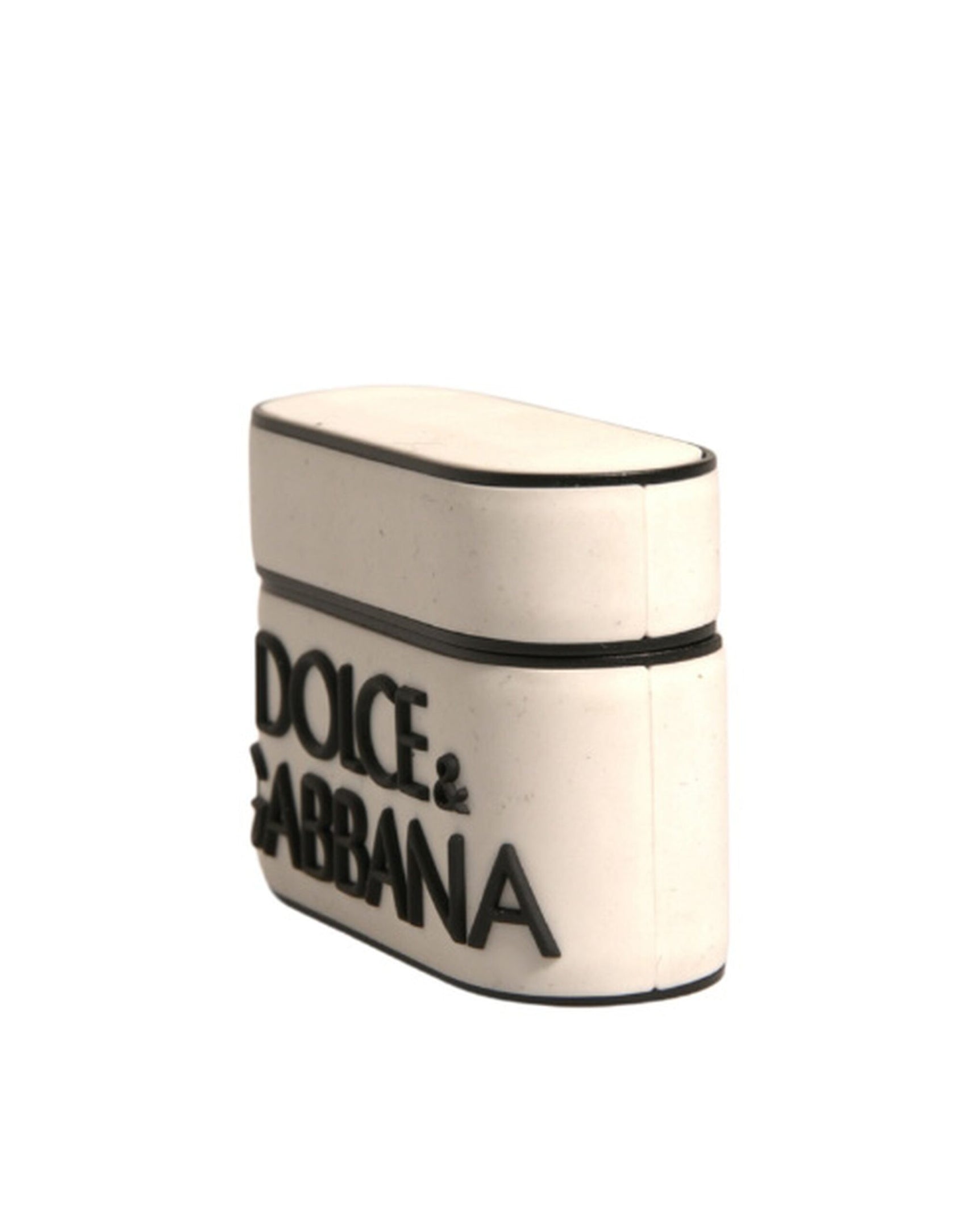 Porta placca con logo in rilievo in PVC bianco per Airpods