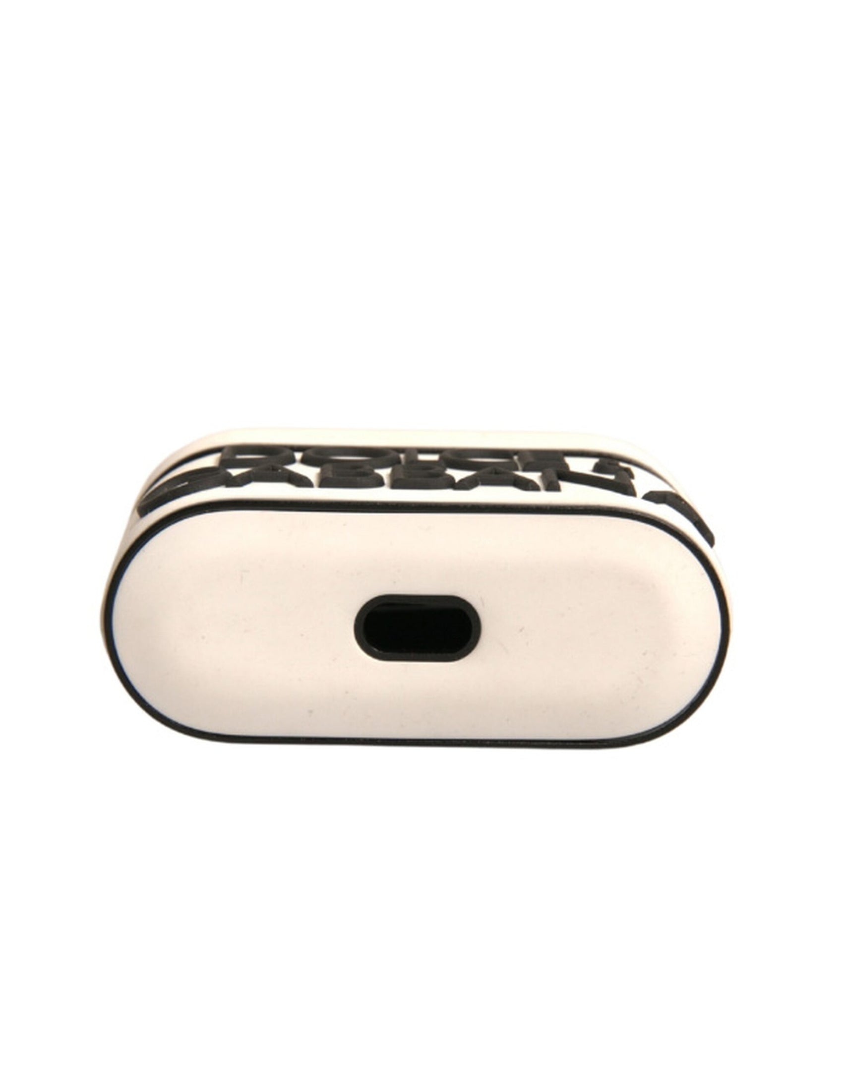 Porta placca con logo in rilievo in PVC bianco per Airpods