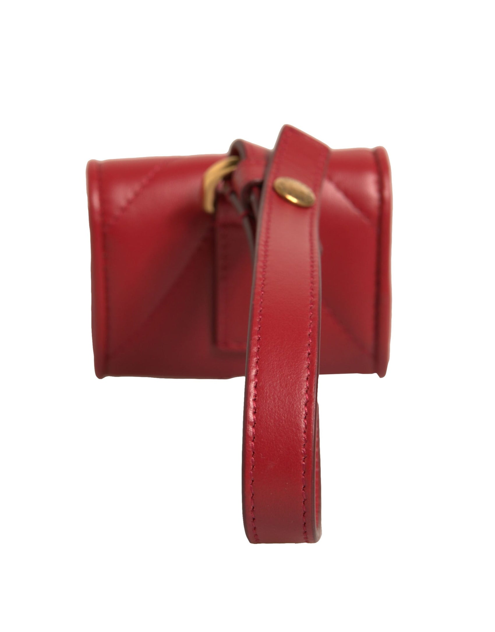 Schwarzes Airpod-Etui aus Leder mit Herzriemen