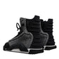 Dolce & Gabbana Gray Black NS1 High Top Boots Sneakers Shoes