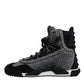 Dolce & Gabbana Gray Black NS1 High Top Boots Sneakers Shoes