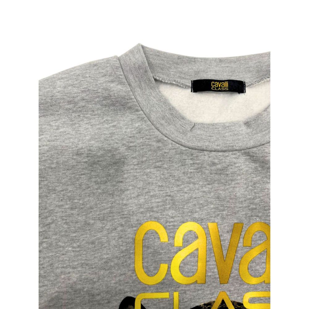 Grauer Polyester-Damenpullover