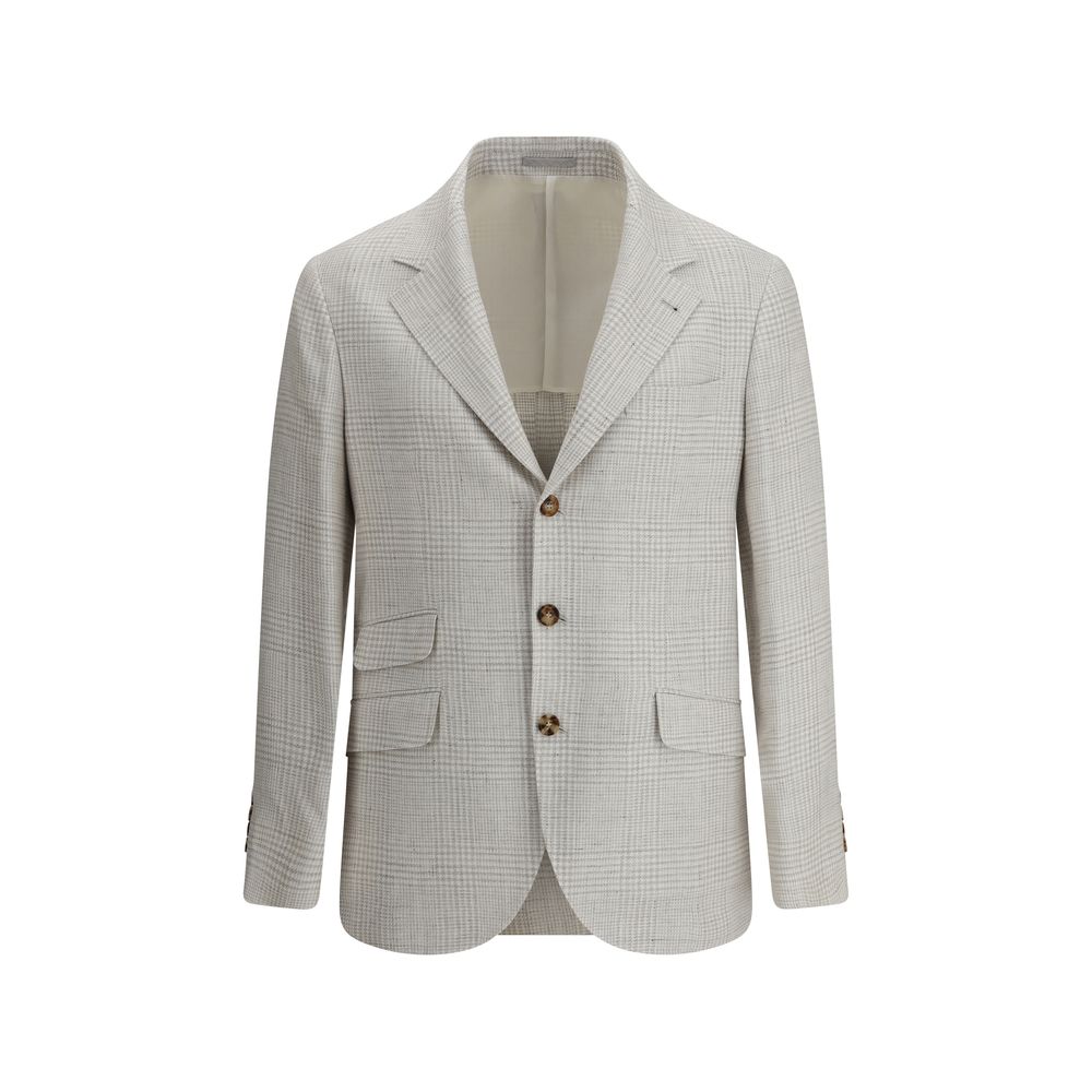 Single-breasted check Blazer