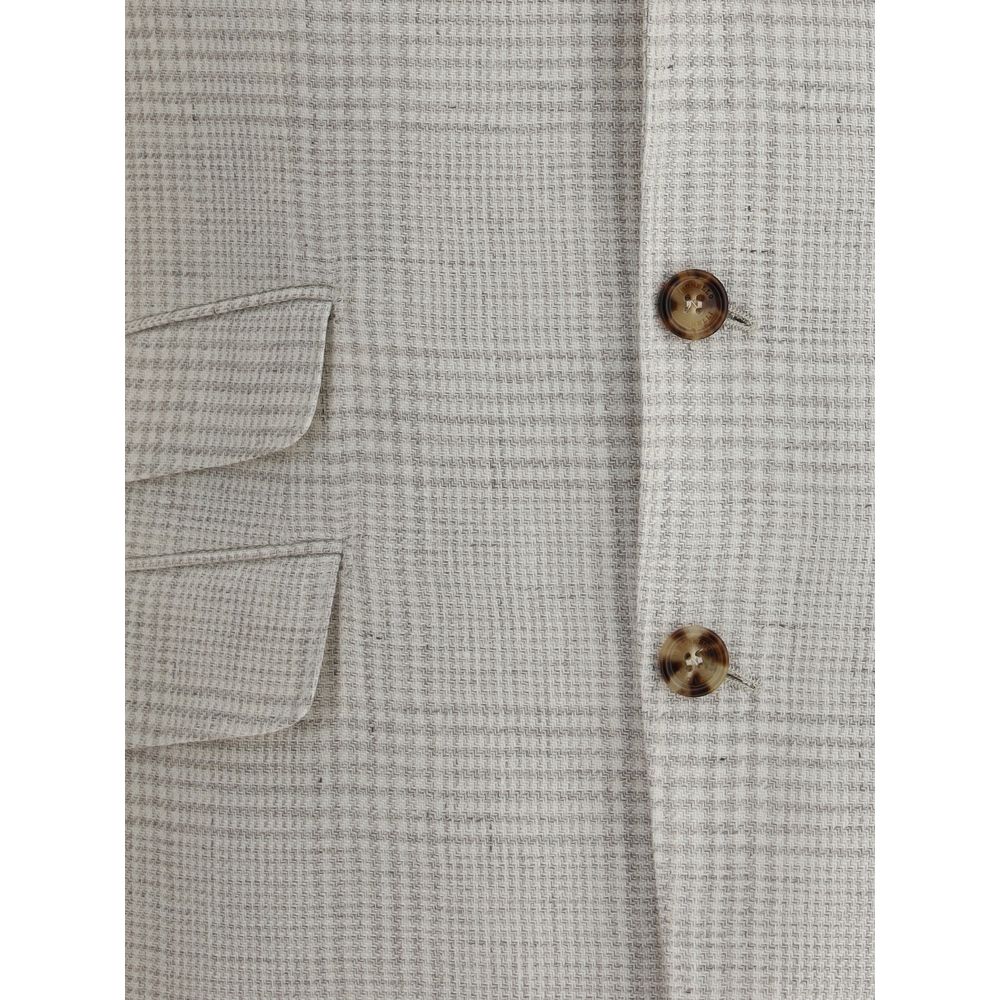 Single-breasted check Blazer