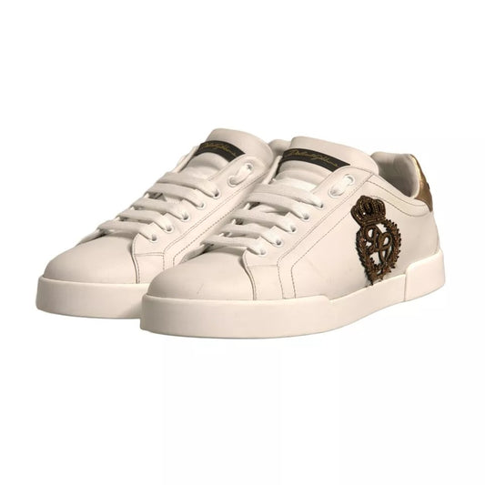 White Crown Patch Portofino Sneakers Shoes (Copy)