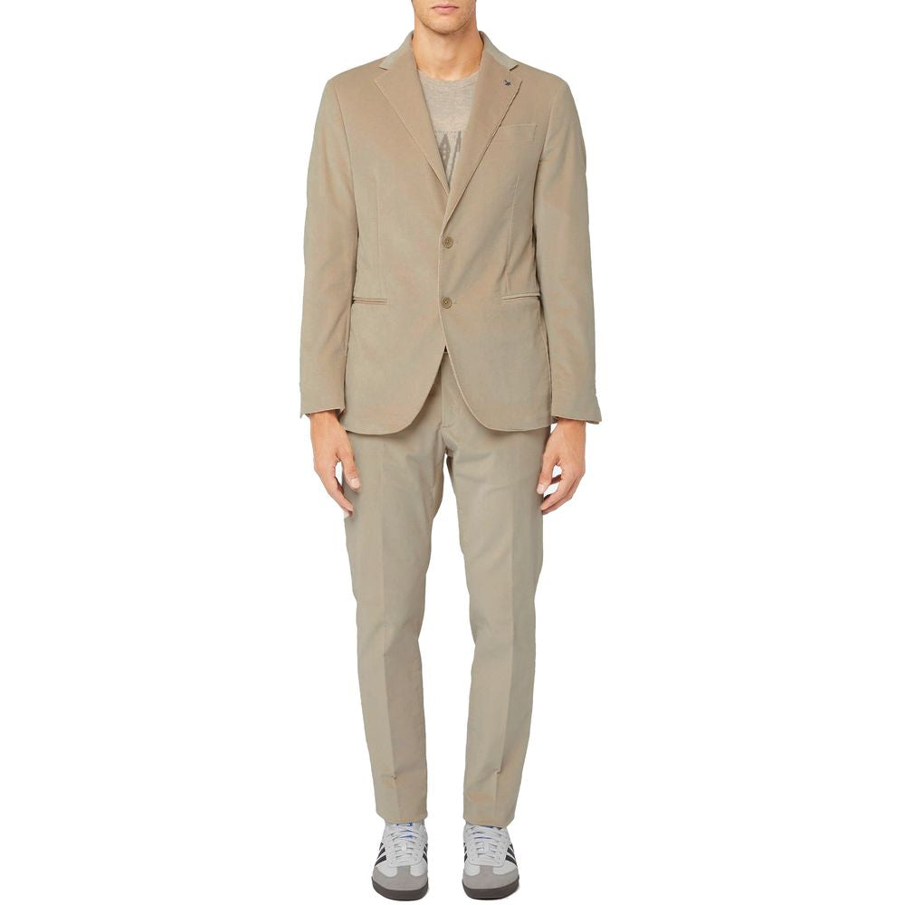 Beige Cotton Suit