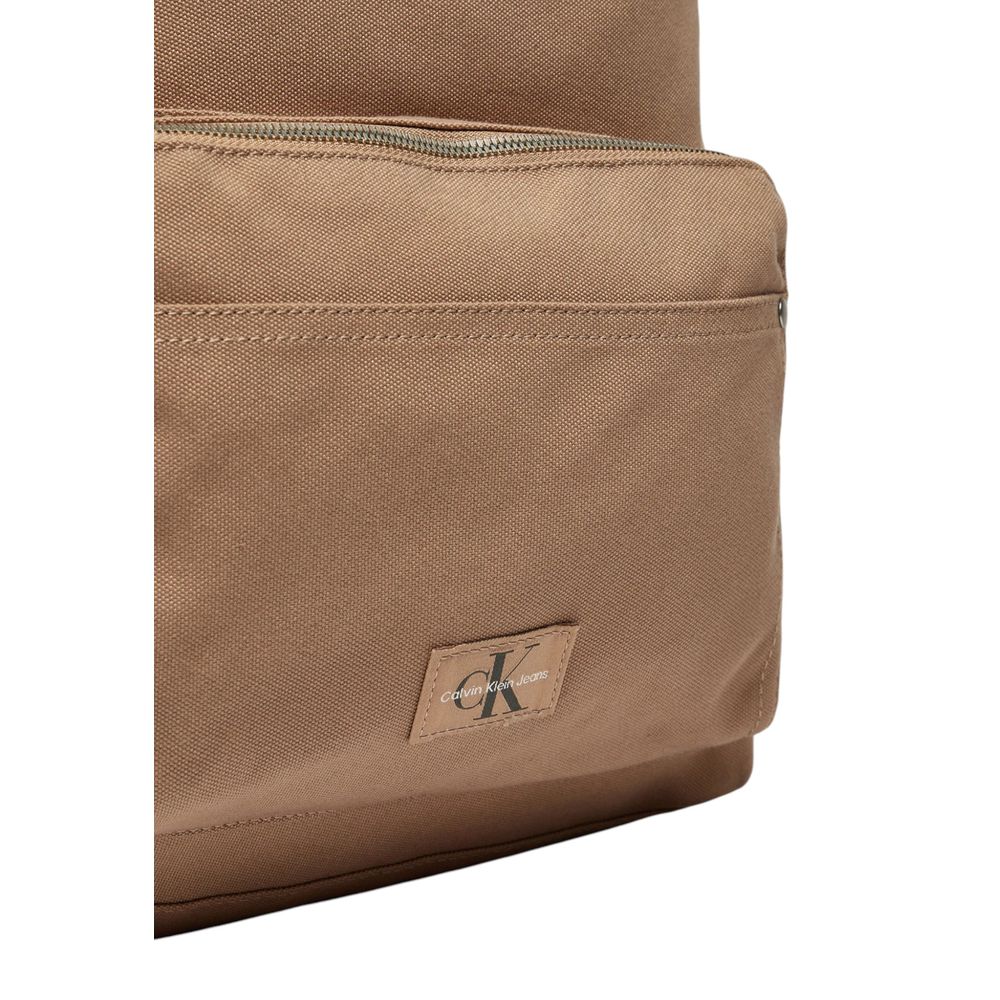 Zaino in poliestere riciclato beige