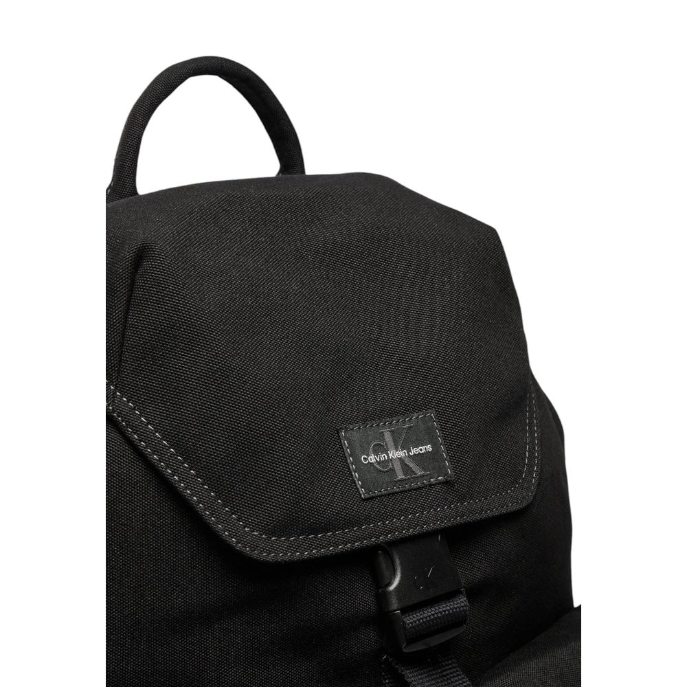 Black Recycled Polyester Backpack